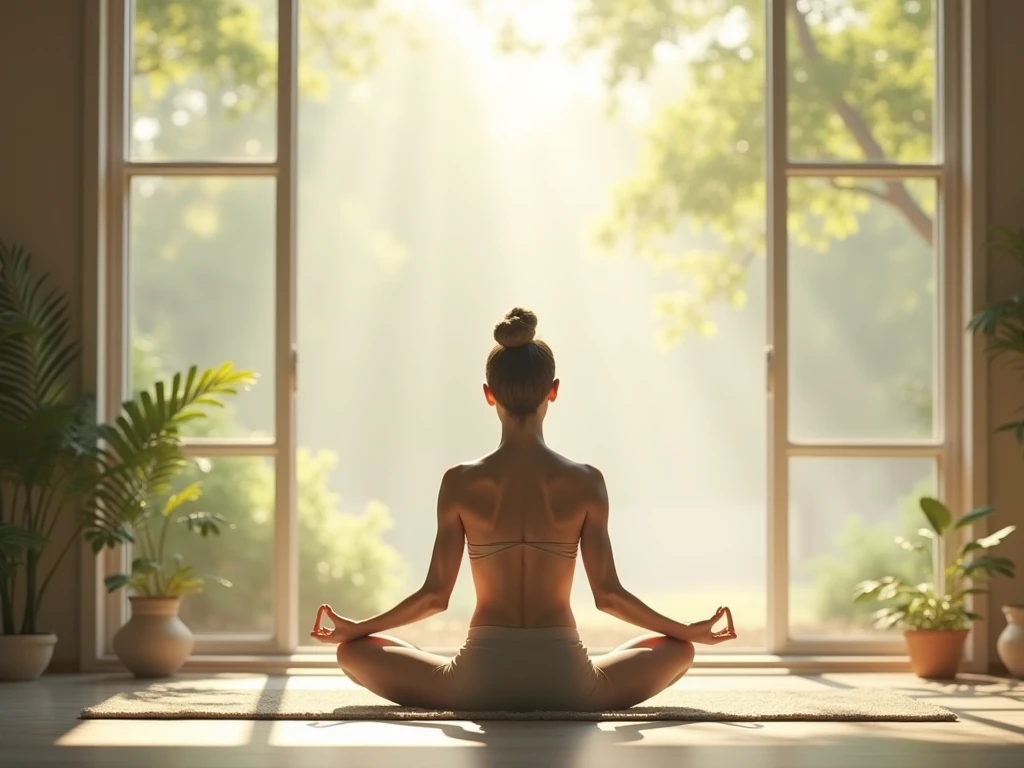 Abstract balance symbol in warm brand colors